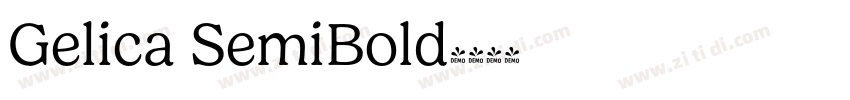 Gelica SemiBold字体转换